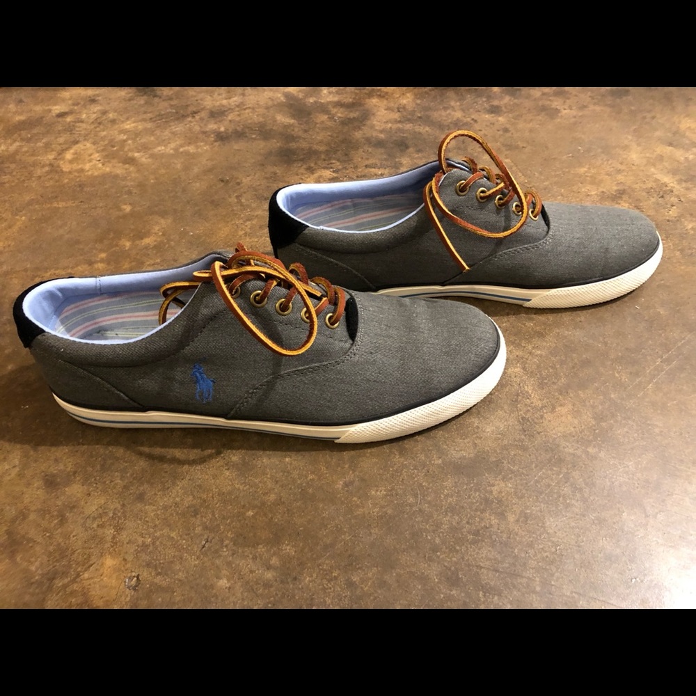 Men’s Polo Shoes/Size 10.5D/Gray with leather lace